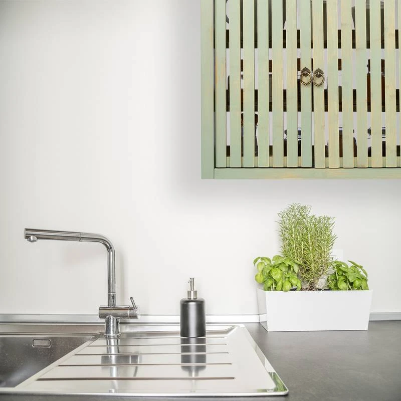 Placard Mural Vintage En Bambou Vert 4 Placard Mural Vintage En Bambou Vert – Image 4