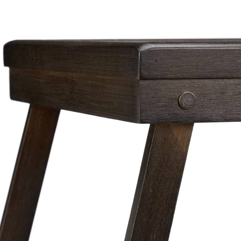 Tablette De Lit Bambou Marron Foncé 4 Tablette De Lit Bambou Marron Foncé – Image 4