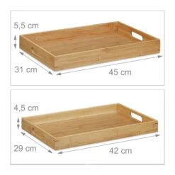 Plateau De Service Bambou Lot De 2 Bois 15 Plateau De Service Bambou Lot De 2 Bois -ELO Soldes Boutique ec96334e7c3b4a04a2f0605d54e6b532