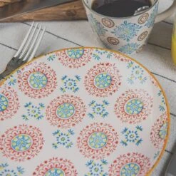 Coffret De 4 Assiettes Plates Bohème -ELO Soldes Boutique f7ebc3520b754db2adc65f3d1178c3f2