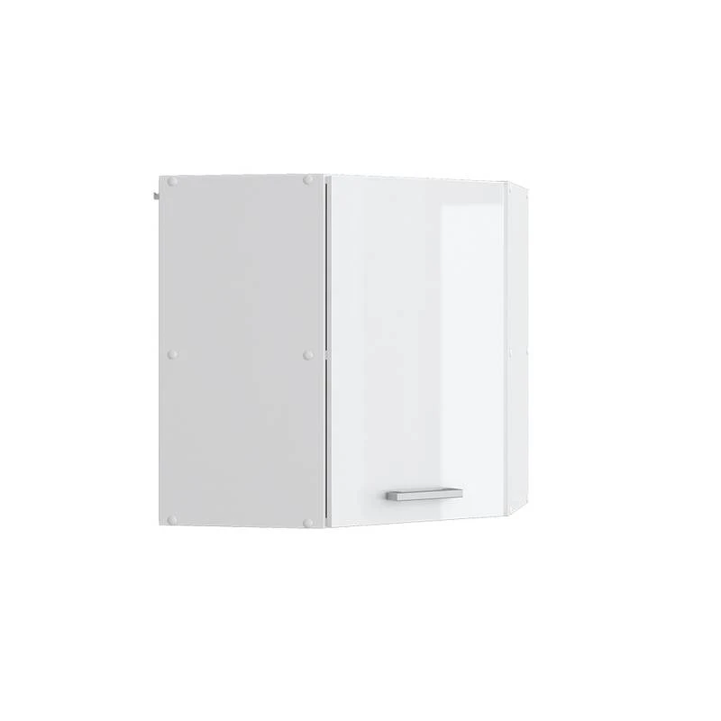 Meuble Haut D'angle R-Line 57cm Blanc 1 Meuble Haut D'angle R-Line 57cm Blanc