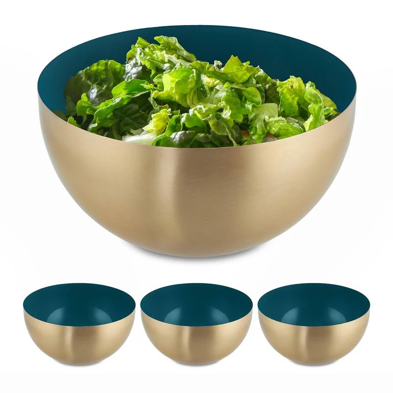 Saladier Vert-doré En Lot De 4 1 Saladier Vert-doré En Lot De 4