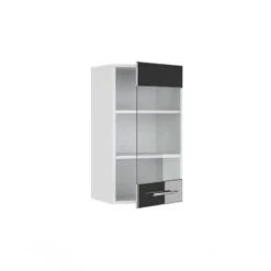 Meuble Haut Vitré Fame Blanc Brillant -ELO Soldes Boutique ffceae5c8f154168b34df8d6114626de